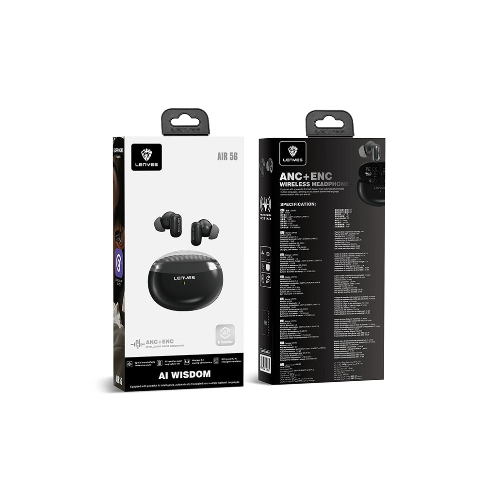 Lenyes Air 56 Ai Çeviri Özellikli ANC/ENC Teknolojili Kulak İçi Bluetooth Kulaklık v5.3 Lenyes Air 56 Ai Çeviri Özellikli ANC/ENC Teknolojili Kulak İçi Bluetooth Kulaklık v5.3